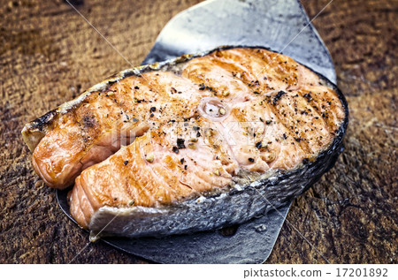 salmon steak grilled salmon steak grilled 17201892