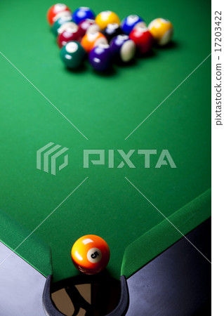 Close up shot of pool ball Close up shot of pool ball 17203422