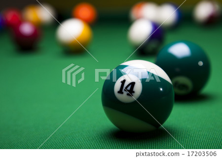 Billiard background, vivid colors, natural tone 17203506
