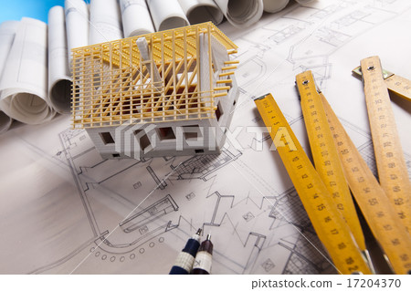 Architecture plans, natural colorful tone Architecture plans, natural colorful tone 17204370