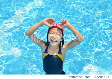 Girls laughing at the pool 17204523