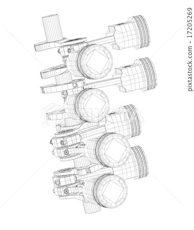 Pistons, V8 engine Pistons, V8 engine 17205269