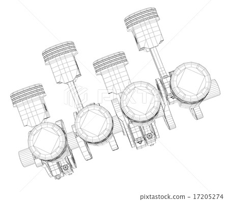 V8 Engine Illustration - Download Illustration 2020