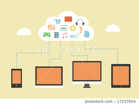 cloud server-插圖素材 [17207604] - PIXTA圖庫