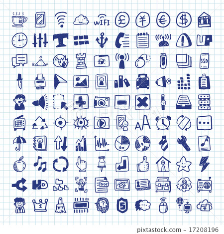 Doodle Web Icons 17208196