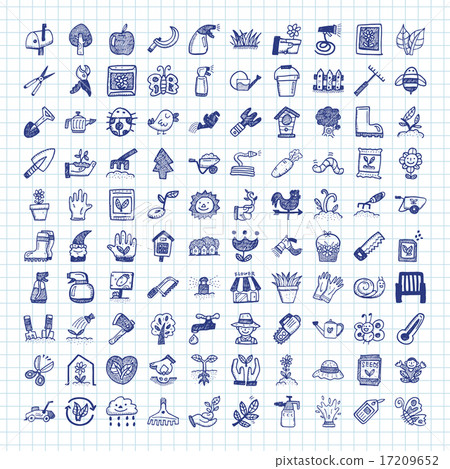 doodle gardening icon 17209652