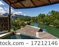 view from hotel pool onto klong on Koh Chang 17212146