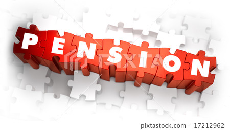 Pension - White Word on Red Puzzles. 17212962