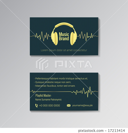 Business card template for music brand Business card template for music brand 17213414