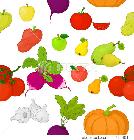 Vegetables and fruits, seamless background Vegetables and fruits, seamless background 17214013