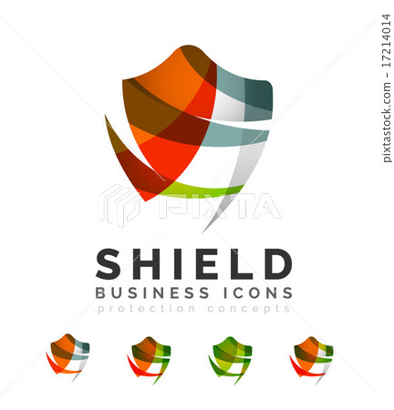 Set of protection shield logo concepts Set of protection shield logo concepts 17214014
