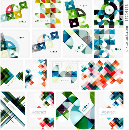 Set of triangle geometric abstract backgrounds Set of triangle geometric abstract backgrounds 17214138