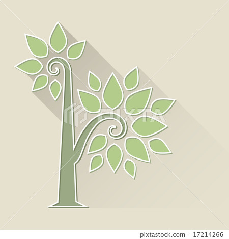 Abstract Tree on brown background - Stock Illustration [17214266] - PIXTA