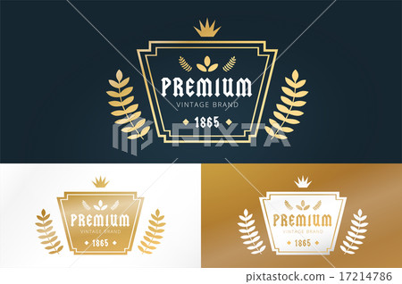 Royal vintage premium logo badge icon template - Stock Illustration ...
