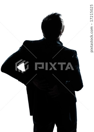 silhouette man portrait backache 17215025