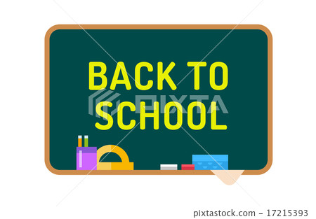 Back to school background. Cute cartoon boy and girl Back to school background. Cute cartoon boy and girl 17215393
