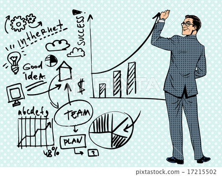 Businessman drawing business concept of success 17215502