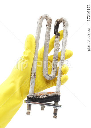 Damaged heating element of the washing machine 17216171