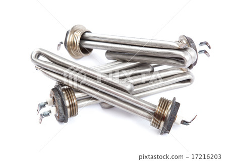 Electric heating elements on white background. Electric heating elements on white background. 17216203
