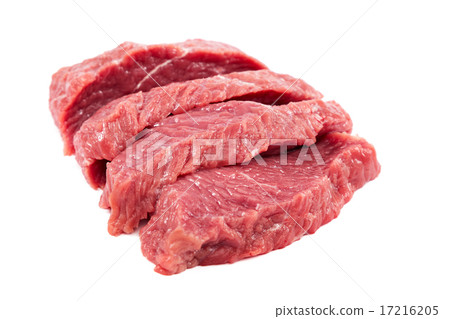 Fresh raw meat on a white background. Fresh raw meat on a white background. 17216205
