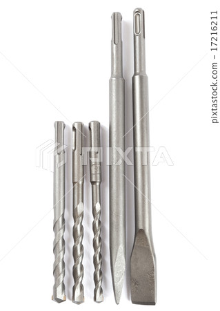Drills for perforator on white background. 17216211