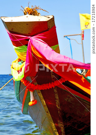 boat prow asia   tao bay isle white  beach 17218984