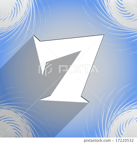 number seven icon symbol Flat modern web design wi-插圖素材 [17220532 ...