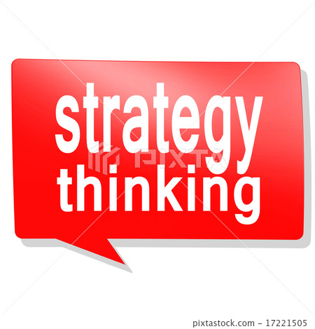 Strategy thinking word on red speech bubble Strategy thinking word on red speech bubble 17221505