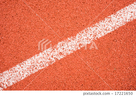 Running track with white line texture. Running track with white line texture. 17221650