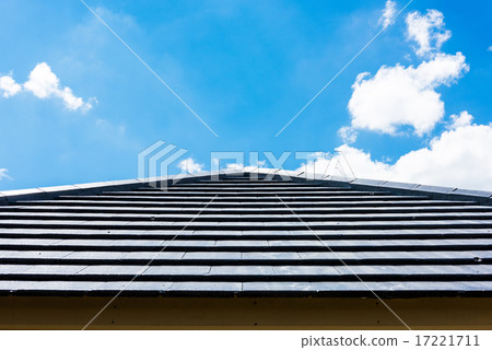 roof tiles with blue sky background roof tiles with blue sky background 17221711