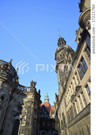 Residenz Castle in the Old Town of Dresden (right) and Court church (left) Residenz Castle in the Old Town of Dresden (right) and Court church (left) 17221760
