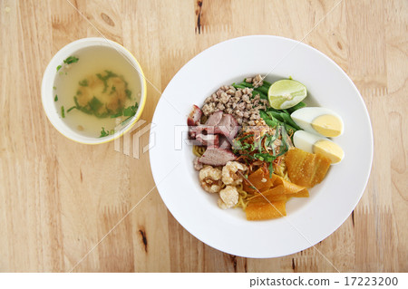 Thai food Tom yum noodle in Thai style 17223200
