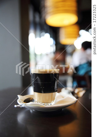 coffee on wood background 17223325