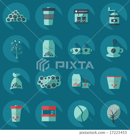 Flat modern design with shadow icon coffee 17225453