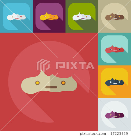 Flat modern design with shadow icons turd, faeces 17225529