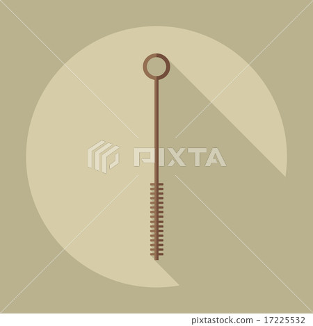 Flat modern design with shadow icons brush for cleaning hookah Flat modern design with shadow icons brush for cleaning hookah 17225532