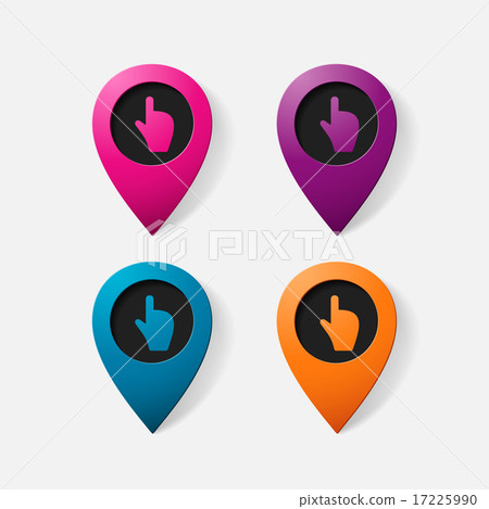 Realistic color pointer: finger up Realistic color pointer: finger up 17225990