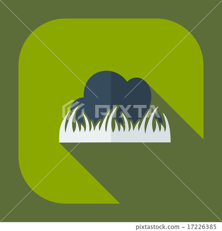 Flat modern design with shadow icons grass 17226385