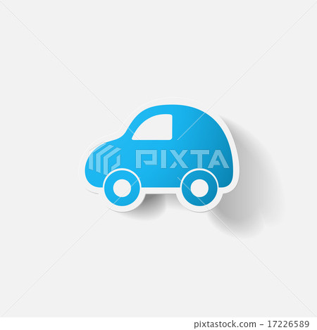 Paper clipped sticker: car 17226589