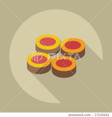 Flat modern design with shadow icons Japanese sushi 17228262