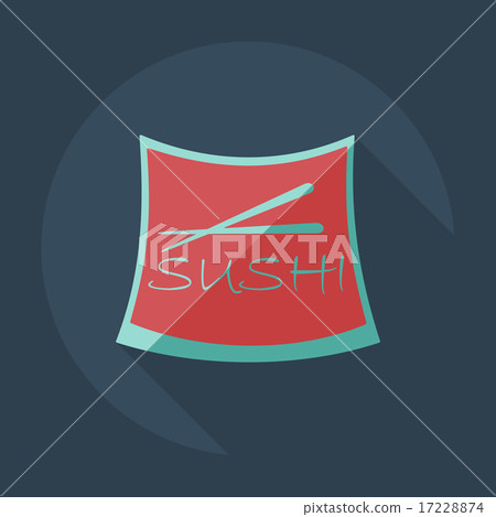 Flat modern design with shadow icons Japanese sushi Flat modern design with shadow icons Japanese sushi 17228874