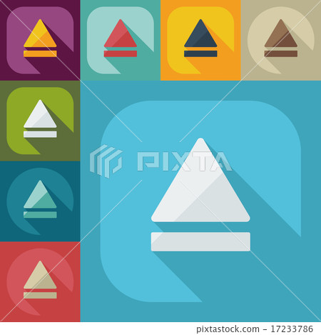 Flat modern design with shadow icon player - Stock Illustration ...