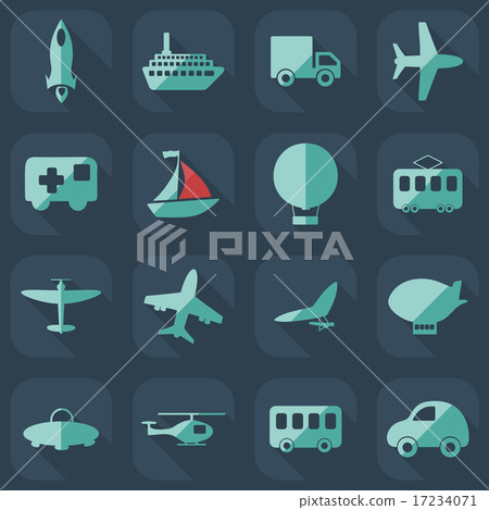 assembly icons of transport delivery set collection 17234071