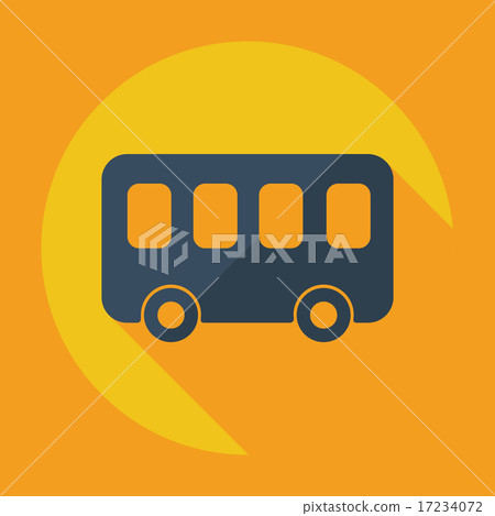 Flat modern design with shadow icon bus 17234072