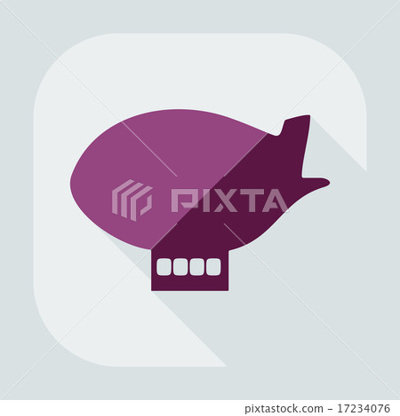 Flat modern design with shadow icon airship 17234076