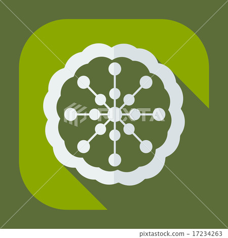 Flat modern design with shadow icon flower - Stock Illustration ...