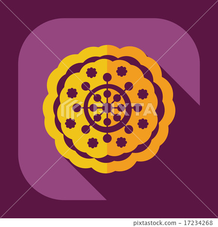 Flat modern design with shadow icon flower - Stock Illustration ...