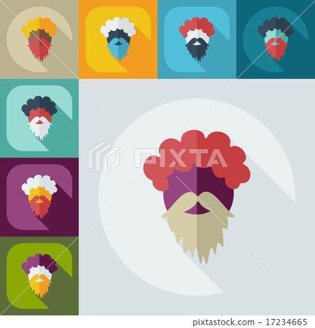 Flat modern design with shadow icons australian man 17234665