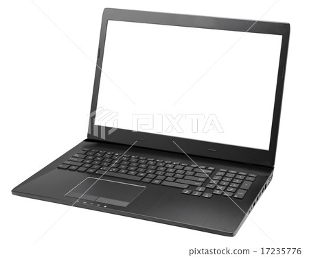 Laptop with blank white screen 17235776