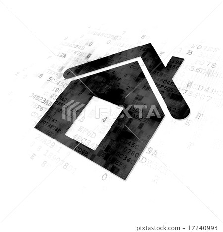 Finance concept: Home on Digital background 17240993